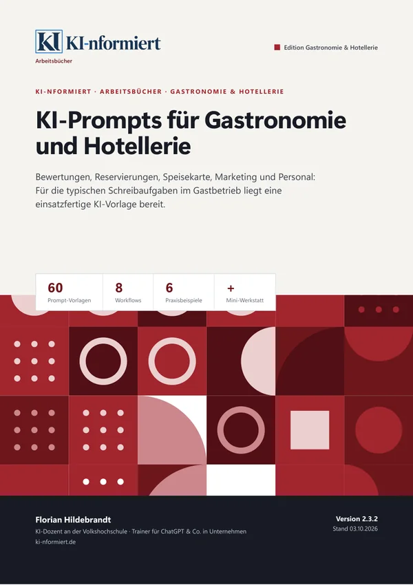 Buchcover: KI-Prompts für Gastronomie und Hotellerie