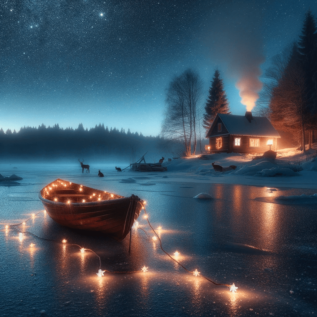 Stille Nacht am See chatgpt bildgenerierung promptbeispiele