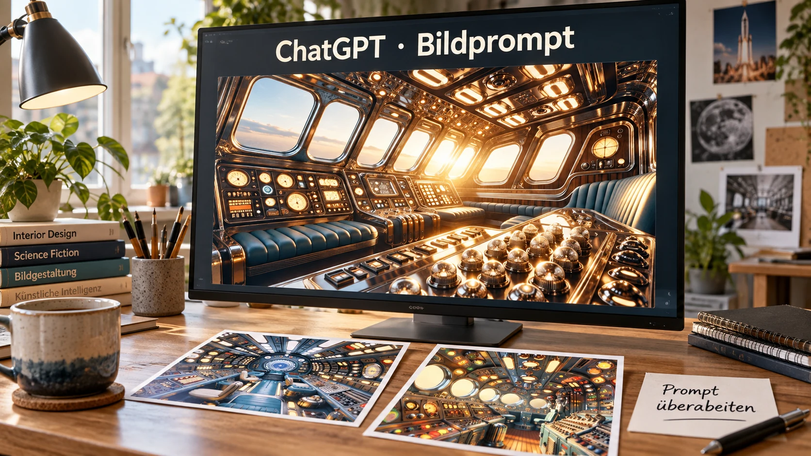 Bilder in ChatGPT optimieren 1: Raumschiff